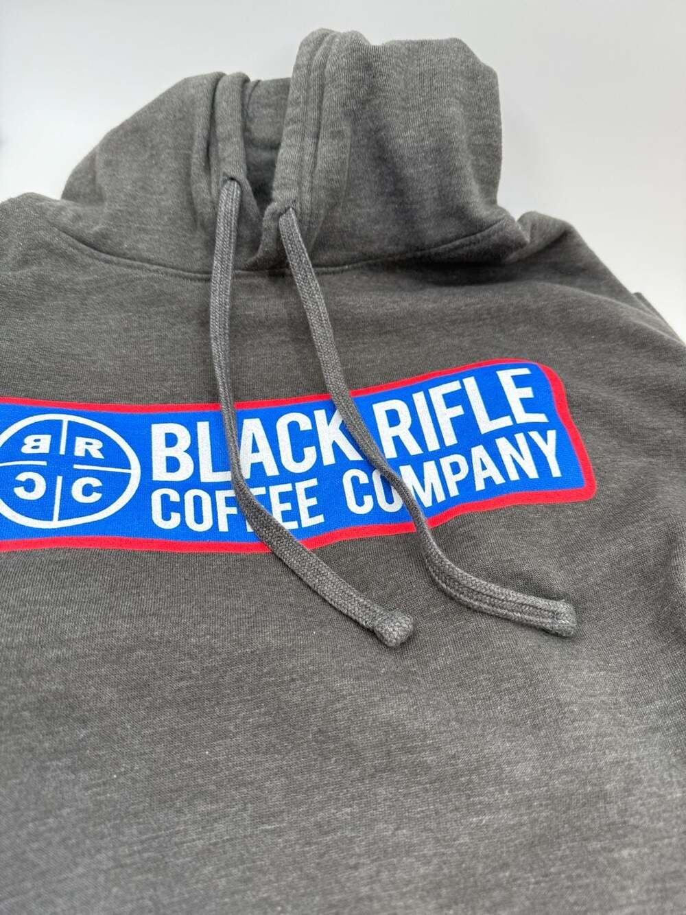 Black Rifle Coffee Company Vintage Logo Pullover Hoodie Charcoal Grey Size 2XL